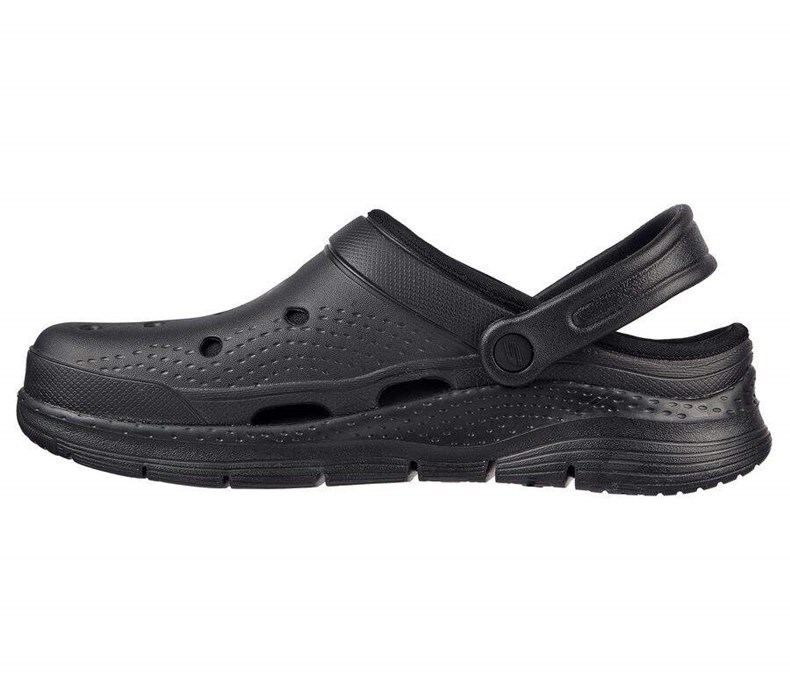 Pánské Pantofle Skechers Foamies: Arch Fit Podšité - Chillaxing Černé | ERVABPU-67