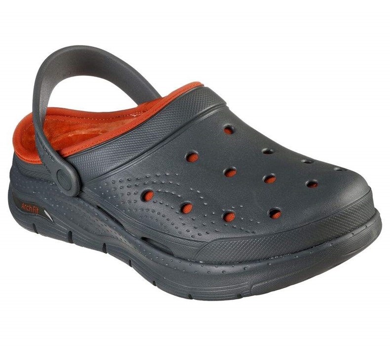 Pánské Pantofle Skechers Foamies: Arch Fit Podšité - Chillaxing Olivy Zelené | LQPWOIZ-39