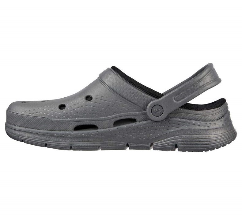 Pánské Pantofle Skechers Foamies: Arch Fit Podšité - Chillaxing Šedé | OSEQNFG-92