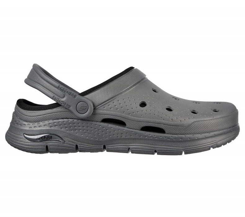 Pánské Pantofle Skechers Foamies: Arch Fit Podšité - Chillaxing Šedé | OSEQNFG-92