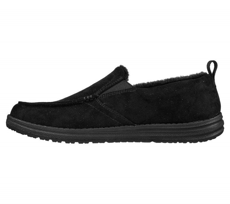 Pánské Pantofle Skechers Relaxed Fit: Melson - Willmore Černé | UMTKIDJ-39