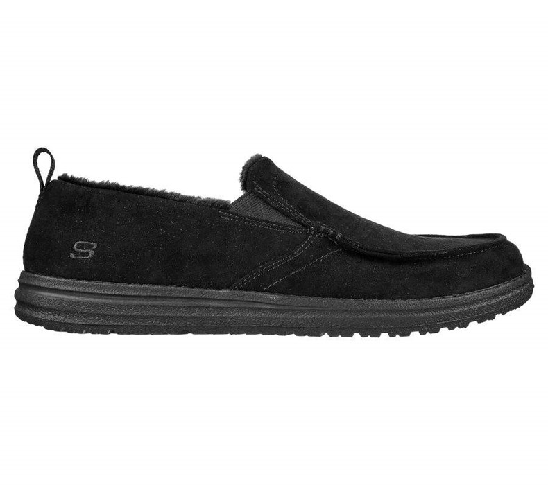 Pánské Pantofle Skechers Relaxed Fit: Melson - Willmore Černé | UMTKIDJ-39