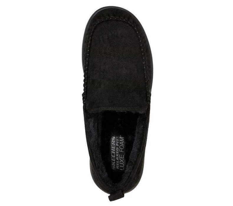 Pánské Pantofle Skechers Relaxed Fit: Murette - Ghetti Černé | CGSJIQV-46