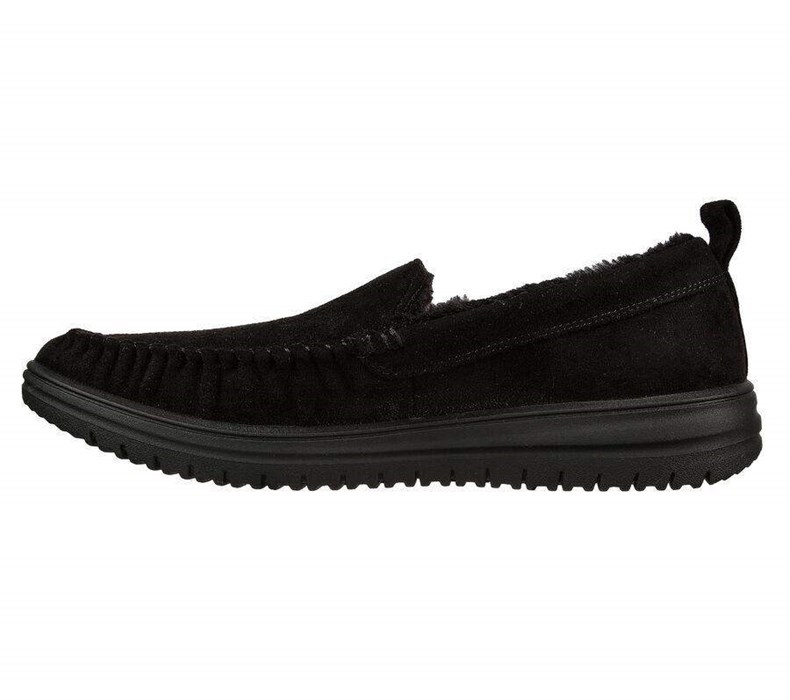 Pánské Pantofle Skechers Relaxed Fit: Murette - Ghetti Černé | CGSJIQV-46