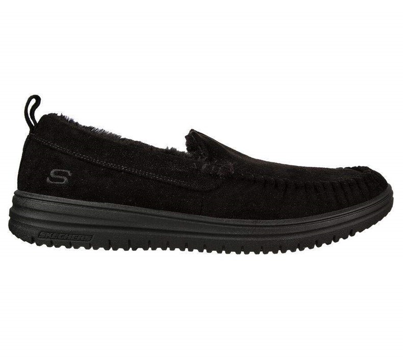 Pánské Pantofle Skechers Relaxed Fit: Murette - Ghetti Černé | CGSJIQV-46