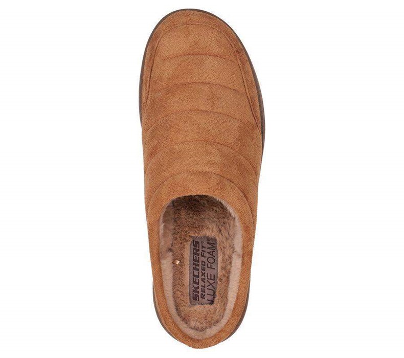 Pánské Pantofle Skechers Relaxed Fit: Murette - Garvanza Hnědé | FECMRPA-07