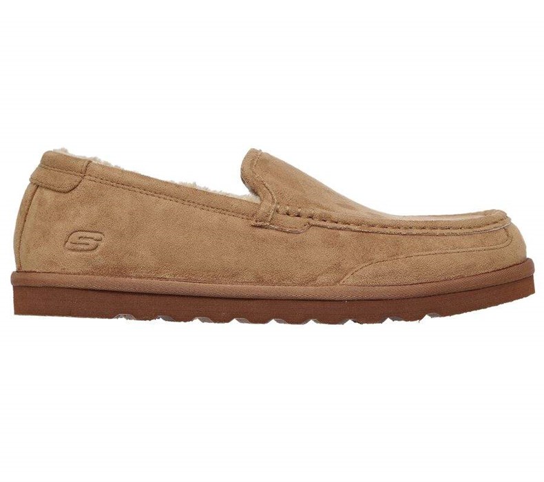 Pánské Pantofle Skechers Relaxed Fit: Renten - Oten Hnědé | YOZICSM-43