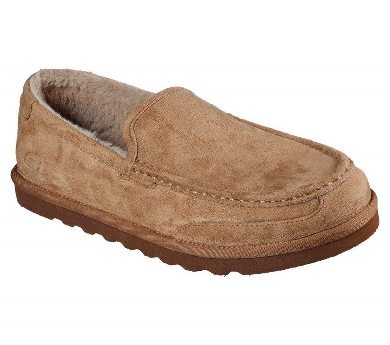 Pánské Pantofle Skechers Relaxed Fit: Renten - Oten Hnědé | YOZICSM-43