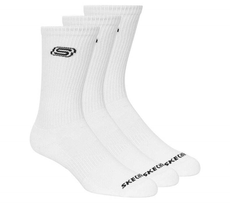 Pánské Ponožky Skechers Extended Size Crew - 3 Pack Bílé | OBRDLTQ-52