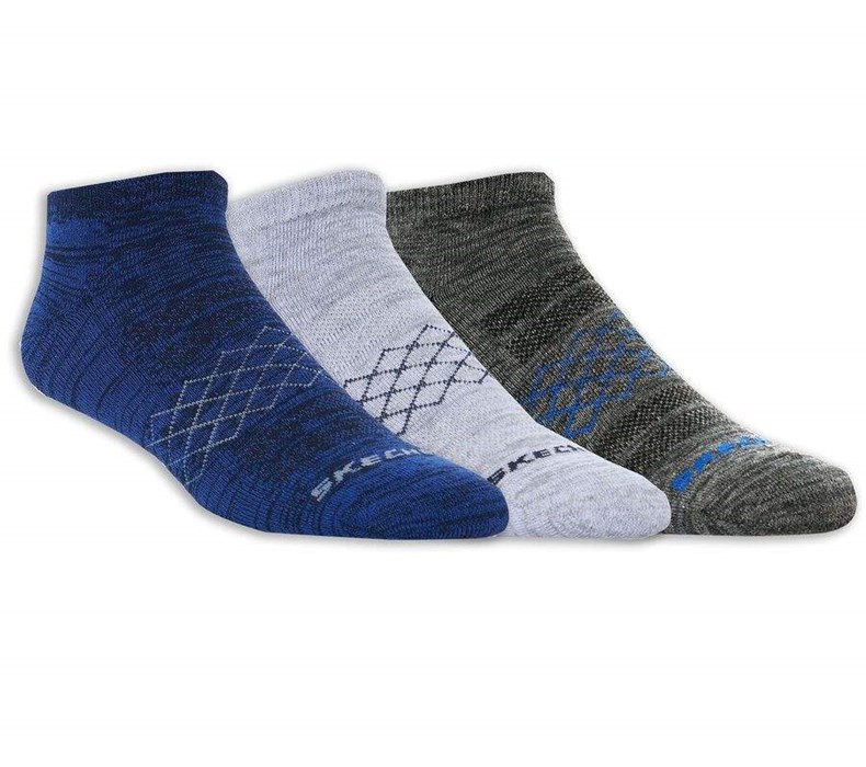 Pánské Ponožky Skechers Low Cut Diamond Arch - 3 Pack Blankyt | KCHVJEW-10