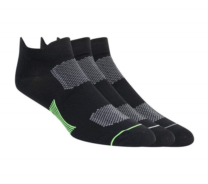 Pánské Ponožky Skechers Low Cut Mesh Top Performance - 3 Pack Černé | IGSCOVZ-38