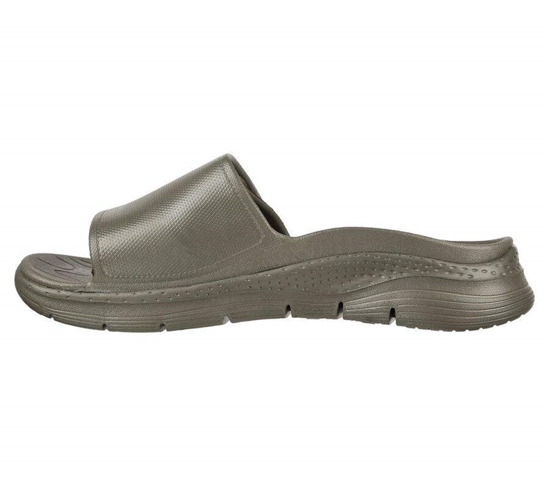 Pánské Sandály Skechers Foamies: Arch Fit - Feelin Fresh Olivy Zelené | HBIWZMX-93