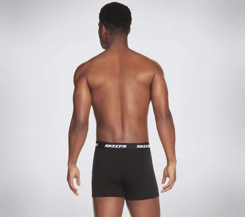 Pánské Spodní Prádlo Skechers Jersey Boxerské Briefs - 3 Pack Černé Bílé Šedé | PZFWSQJ-29