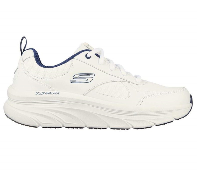 Pánské Tenisky Skechers D'Lux Walker - Parowan Bílé Tmavě Blankyt | TAHZRLW-73