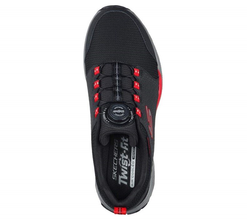 Pánské Tenisky Skechers Twist Fit: Equalizer 4.0 - Ibeck Černé Červené | HFBCEWS-32