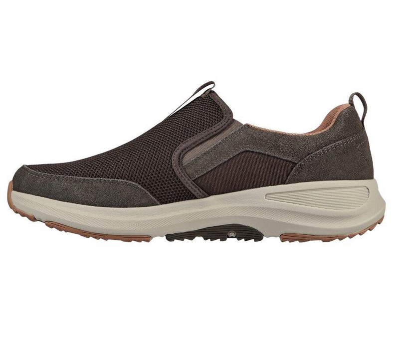 Pánské Trailové Boty Skechers GOwalk Outdoorové - Andes Hnědé | VSDILFU-90