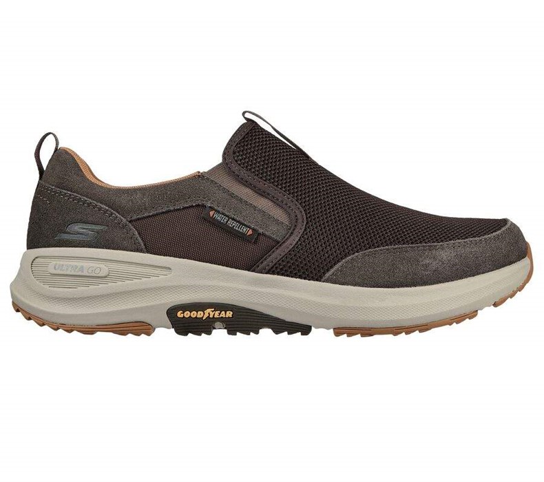 Pánské Trailové Boty Skechers GOwalk Outdoorové - Andes Hnědé | VSDILFU-90