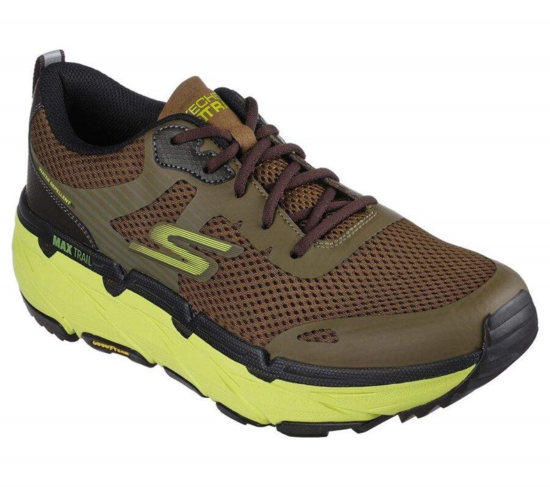 Pánské Trailové Běžecké Boty Skechers Max Cushioning Premier Trailové - Alltrack Olivy Zelené | EGTLKMZ-15