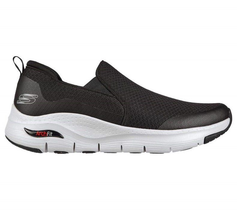 Pánské Trekové Boty Skechers Arch Fit - Banlin Černé Bílé | GHQDNZC-27