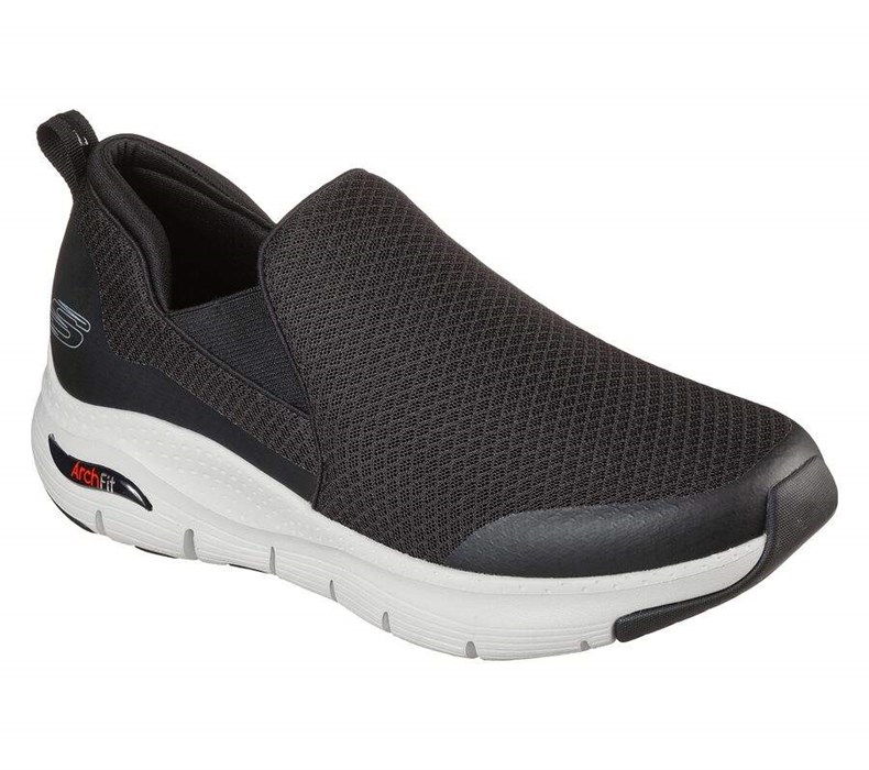 Pánské Trekové Boty Skechers Arch Fit - Banlin Černé Bílé | GHQDNZC-27