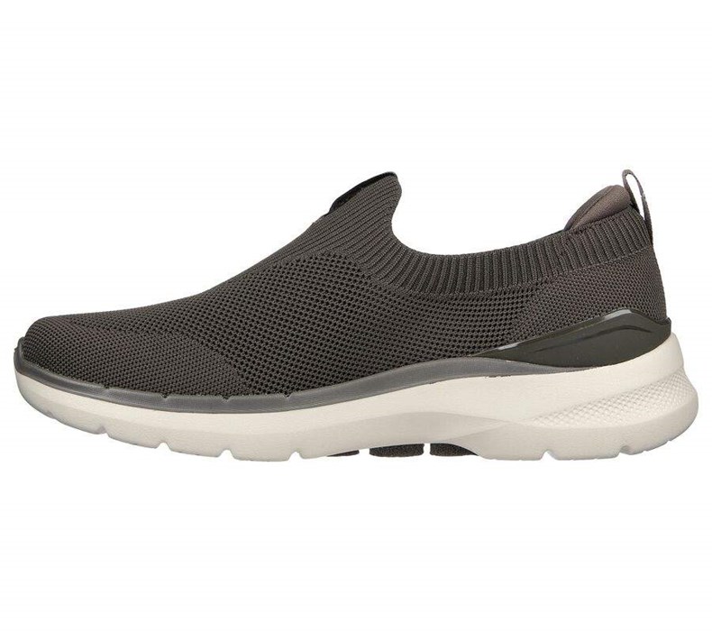 Pánské Trekové Boty Skechers GO WALK 6 - Warnock Hnědé | LVOGDWK-56