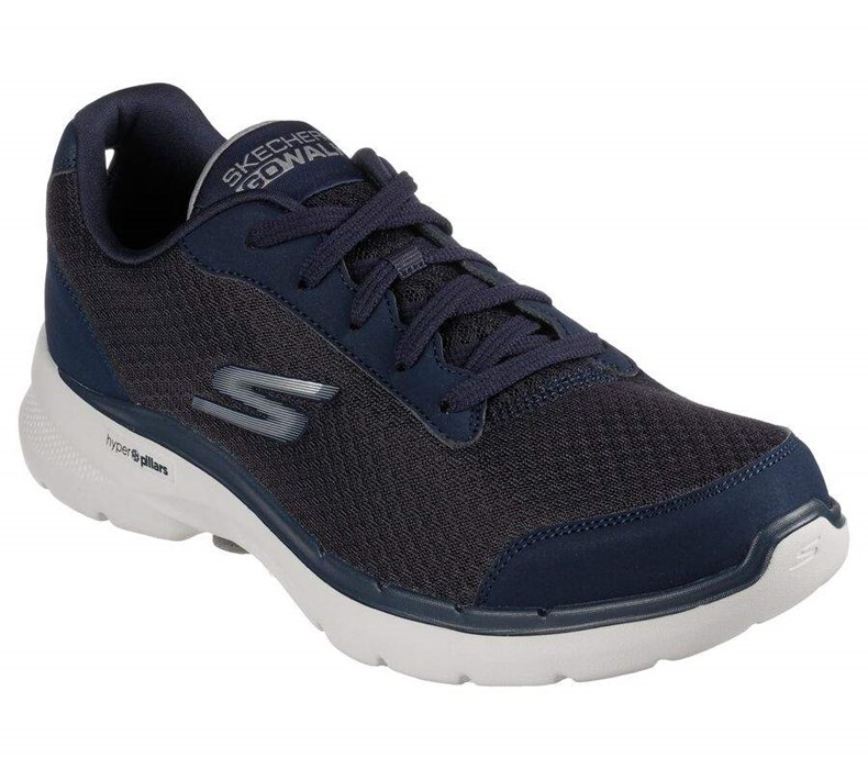 Pánské Trekové Boty Skechers GO WALK 6 - Roca Tmavě Blankyt | MIVPHXO-10