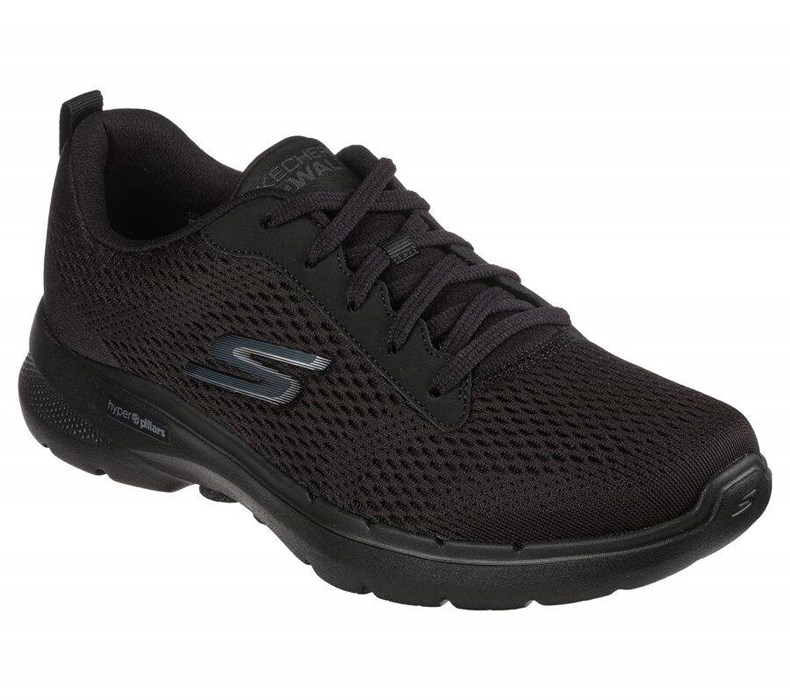 Pánské Trekové Boty Skechers GO WALK 6 - Avalo Černé | UTBICLK-82