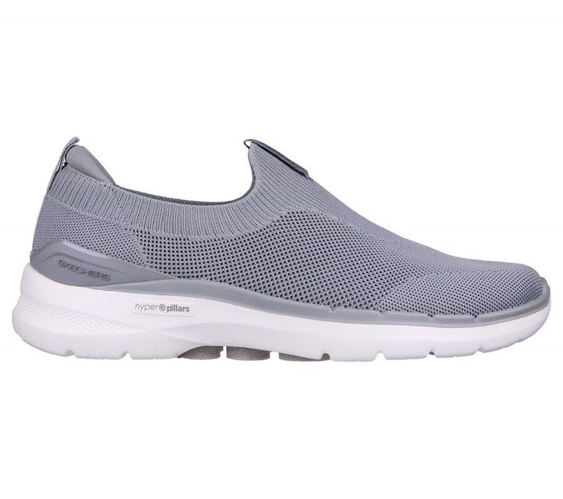 Pánské Trekové Boty Skechers GO WALK 6 - Warnock Šedé | VEKISGU-85