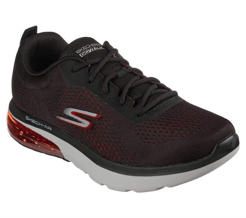 Pánské Trekové Boty Skechers GO WALK Air 2.0 - Enterprise Černé Červené | JUGFOTZ-63