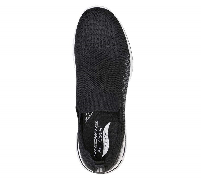 Pánské Trekové Boty Skechers GO WALK Arch Fit - Seltos Černé Šedé | UFSBGNH-27