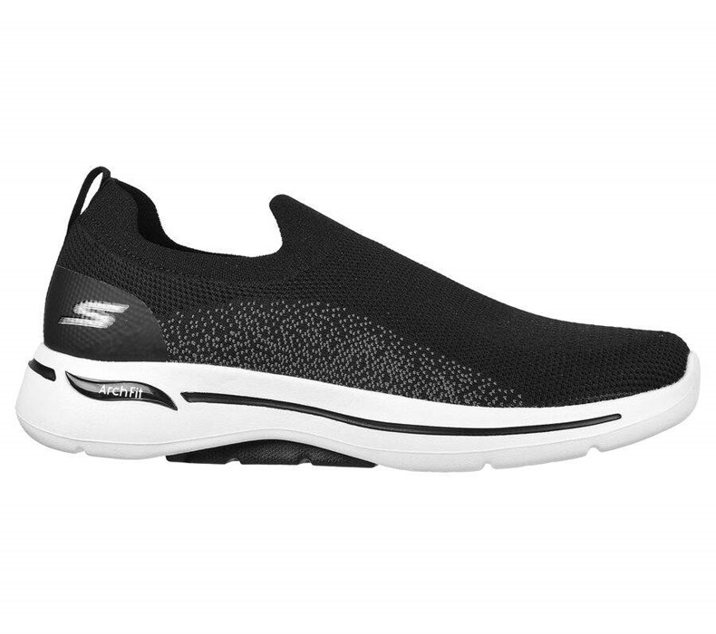 Pánské Trekové Boty Skechers GO WALK Arch Fit - Seltos Černé Šedé | UFSBGNH-27