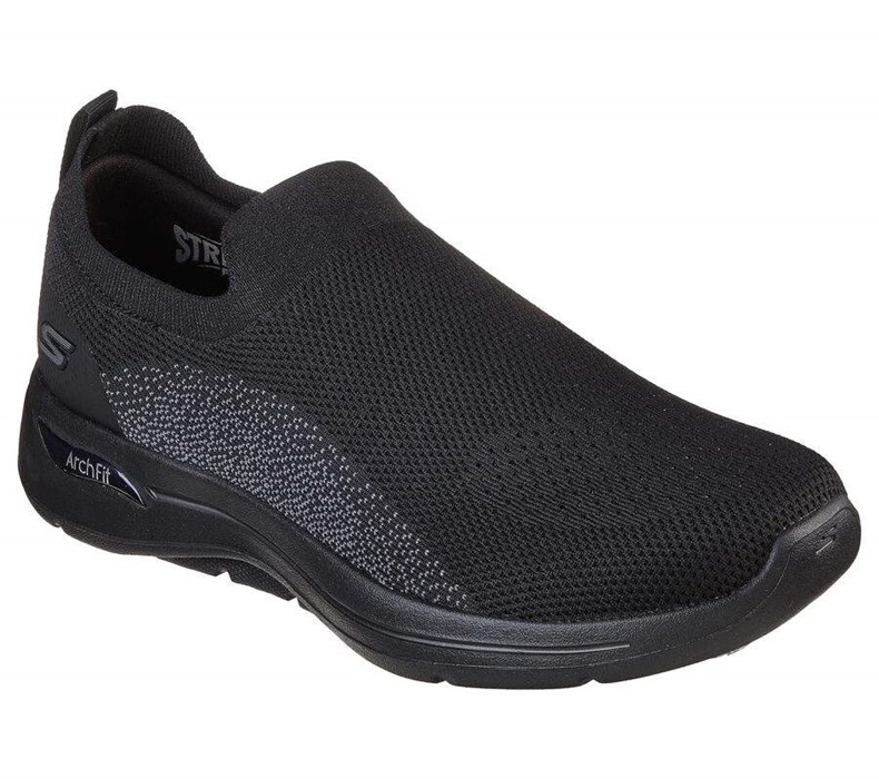 Pánské Trekové Boty Skechers GO WALK Arch Fit - Seltos Černé | ZIUACFN-79