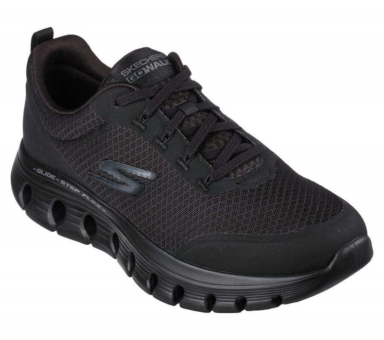 Pánské Trekové Boty Skechers GO WALK Glide-Step Flex - Ryder Černé | HFMALZP-84