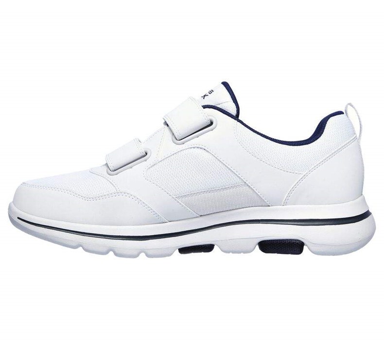 Pánské Trekové Boty Skechers GOwalk 5 - Wistful Bílé Tmavě Blankyt | TCPSZJV-53