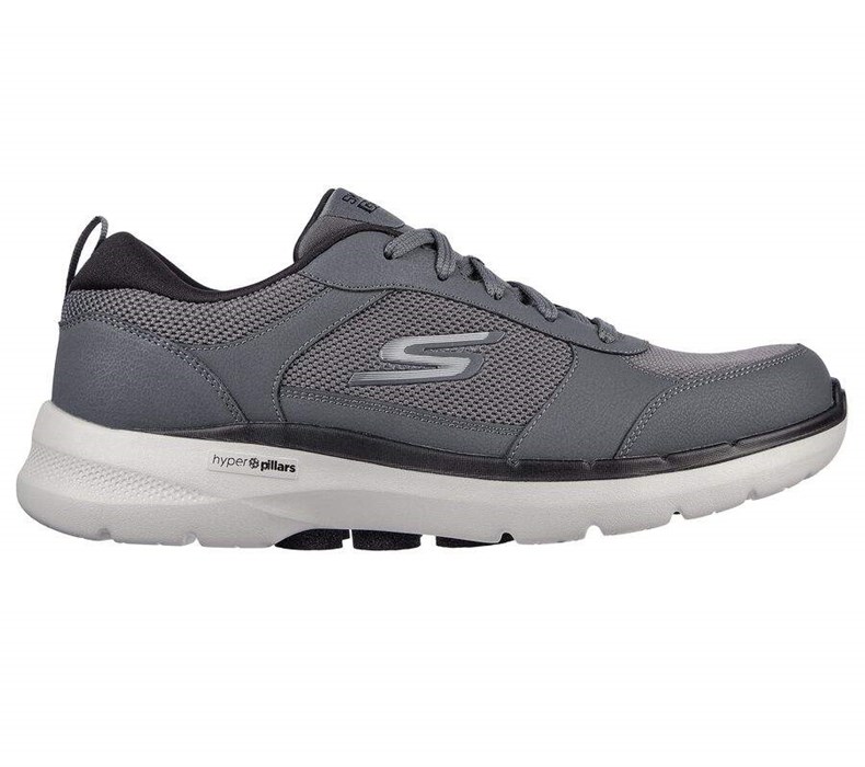 Pánské Trekové Boty Skechers GOwalk 6 - Compete Šedé Černé | QNXGLJA-17