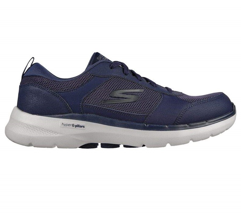 Pánské Trekové Boty Skechers GOwalk 6 - Compete Tmavě Blankyt | RAEBIYO-85