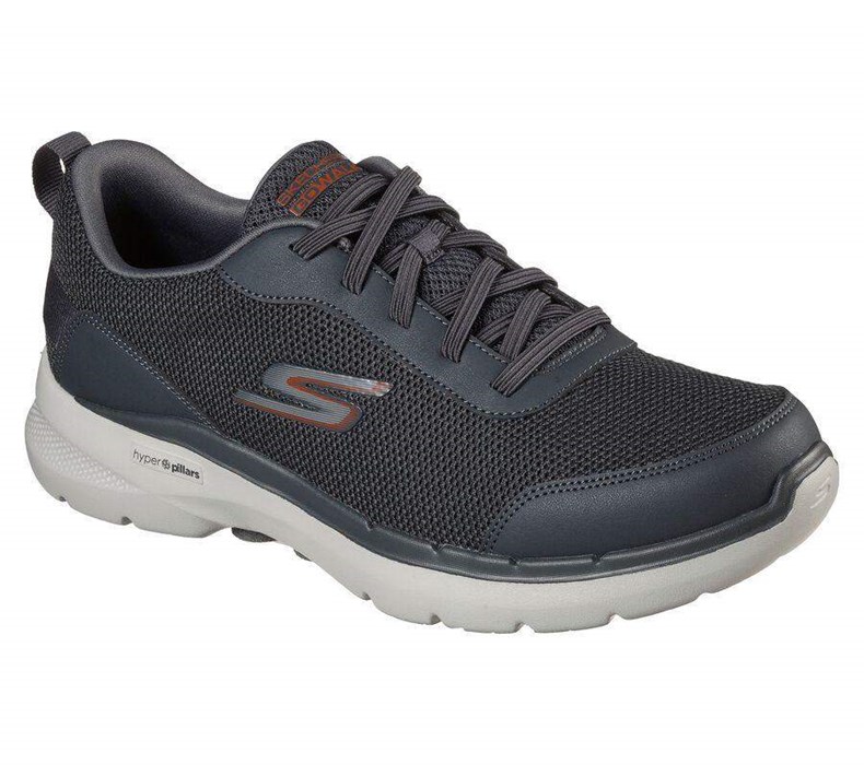 Pánské Trekové Boty Skechers GOwalk 6 - Bold Knight Šedé | YCWMPDU-75