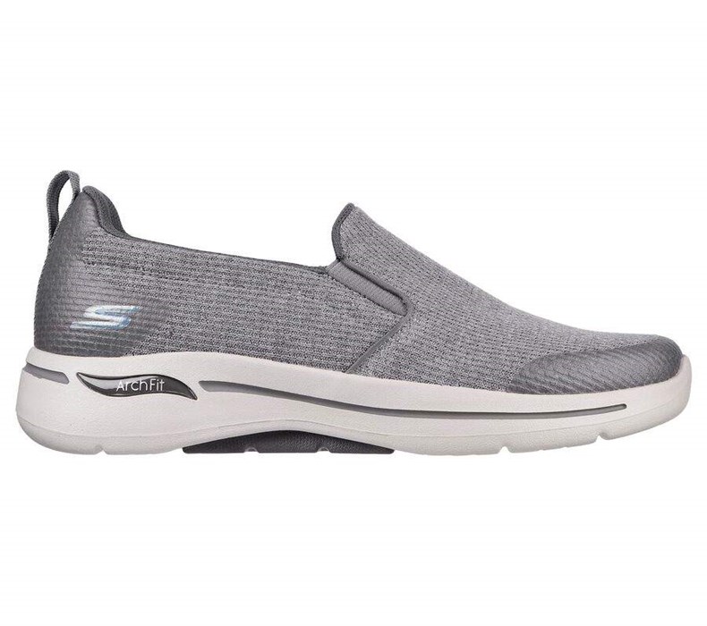 Pánské Trekové Boty Skechers GOwalk Arch Fit - Our Earth Šedé | CTJIQBP-91