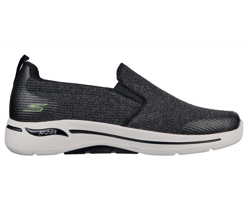 Pánské Trekové Boty Skechers GOwalk Arch Fit - Our Earth Černé | JKGSVYQ-09