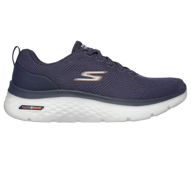 Pánské Trekové Boty Skechers GOwalk Hyper Burst - Nanocore Tmavě Blankyt Oranžové | MWOUSIN-19