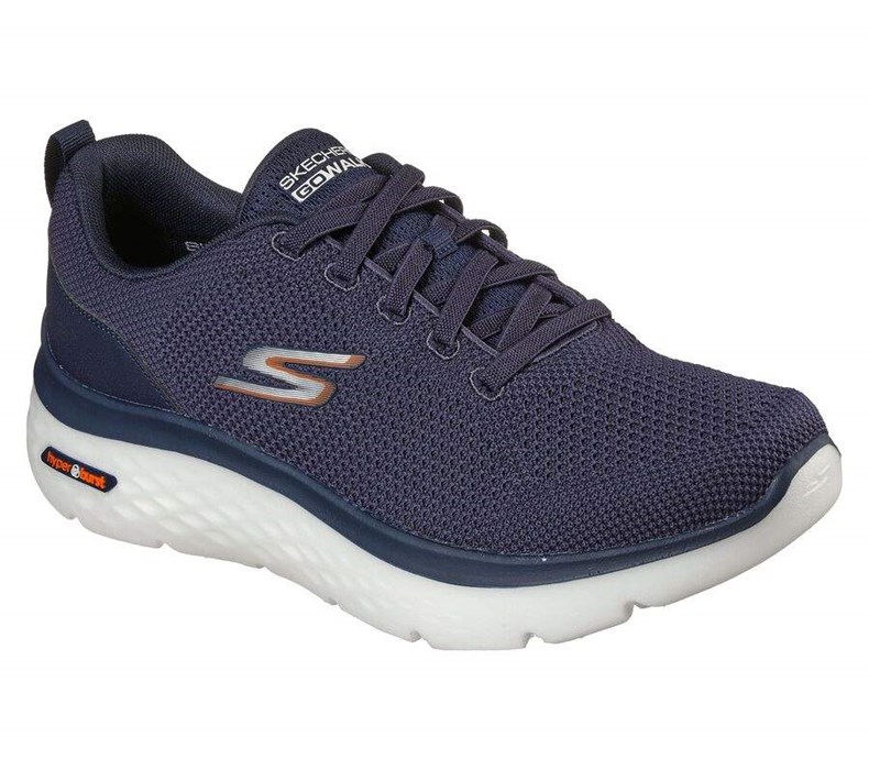 Pánské Trekové Boty Skechers GOwalk Hyper Burst - Nanocore Tmavě Blankyt Oranžové | MWOUSIN-19