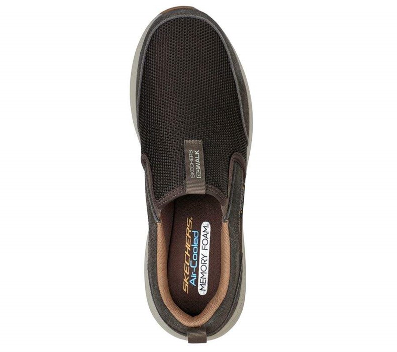 Pánské Trekové Boty Skechers GOwalk Outdoorové - Andes Hnědé | CDVJHFS-13