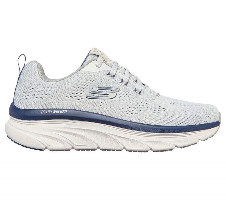 Pánské Trekové Boty Skechers Relaxed Fit: D'Lux Walker - Commuter Šedé Tmavě Blankyt | AUSEXRZ-46