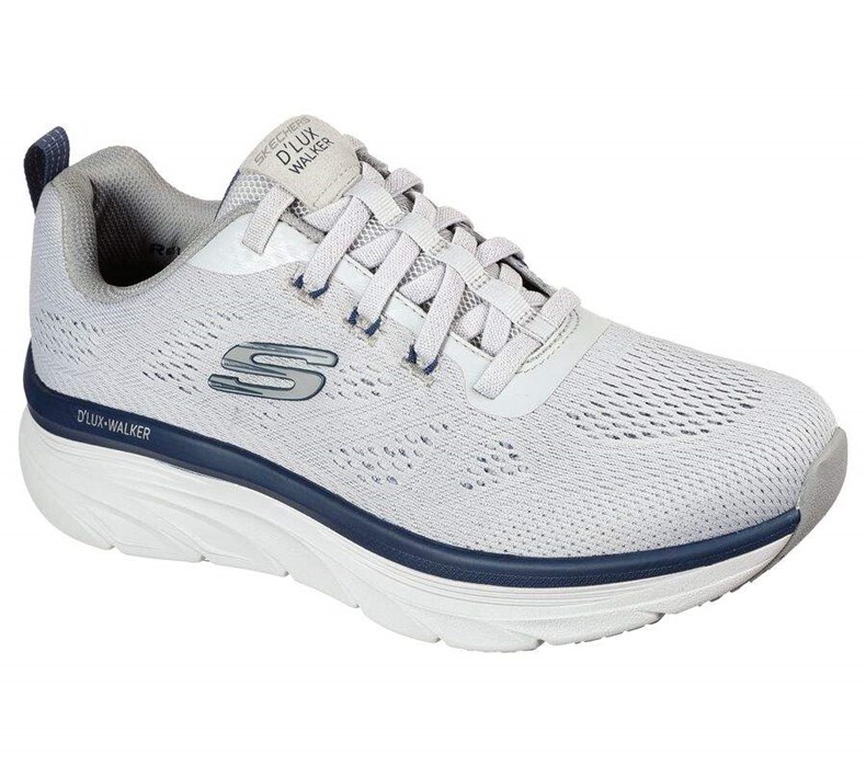 Pánské Trekové Boty Skechers Relaxed Fit: D\'Lux Walker - Commuter Šedé Tmavě Blankyt | AUSEXRZ-46