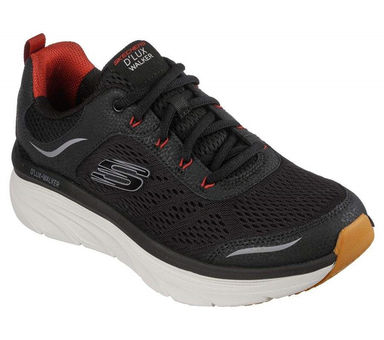 Pánské Trekové Boty Skechers Relaxed Fit: D\'Lux Walker Černé | OXPKFUQ-34