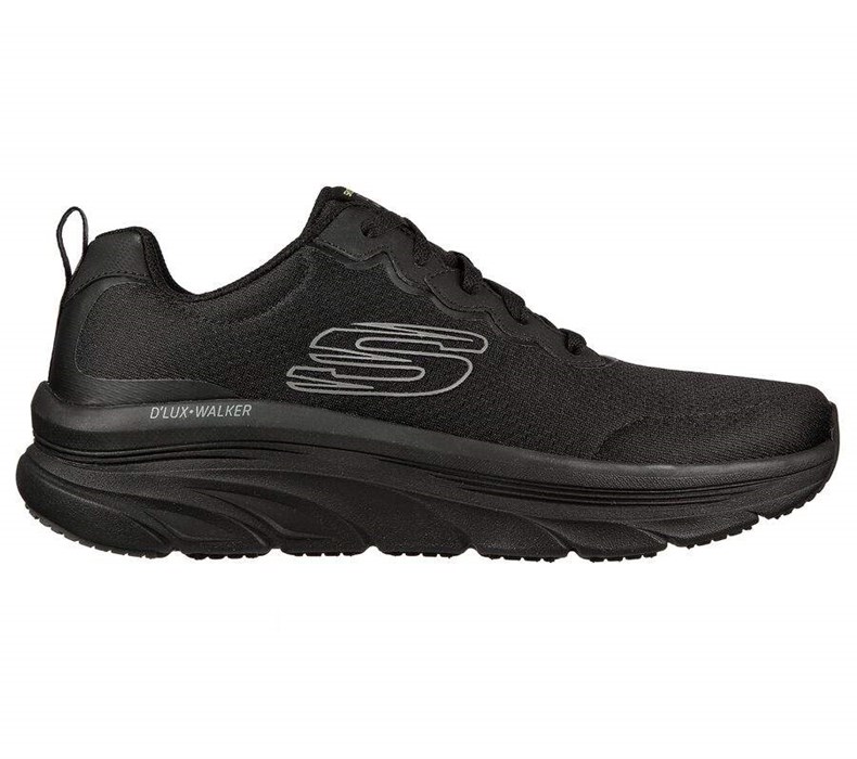 Pánské Trekové Boty Skechers Relaxed Fit: D'Lux Walker - Scrambler Černé Šedé | YSXVHAN-49