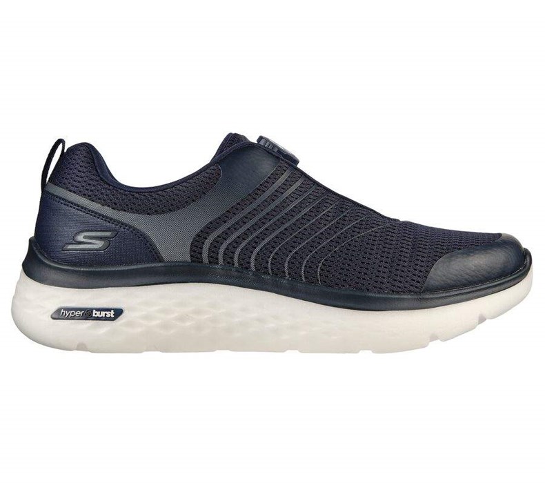 Pánské Trekové Boty Skechers Twist Fit: GOwalk Hyper Burst - Bold Outlook Tmavě Blankyt | EIUYFWC-40