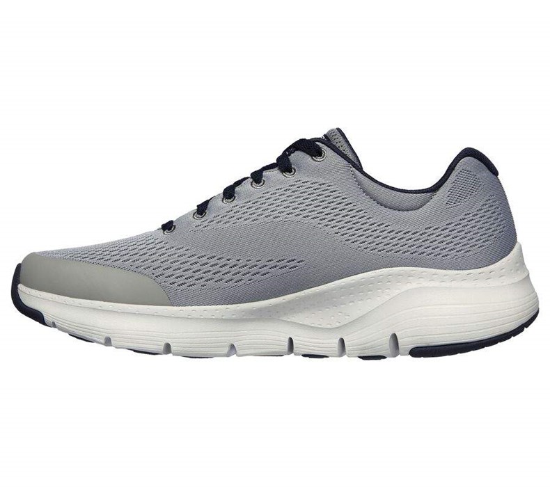 Pánské Tréninkové Boty Skechers Arch Fit Šedé Tmavě Blankyt | HWGLCFQ-70