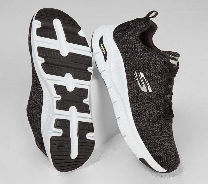 Pánské Tréninkové Boty Skechers Arch Fit - Paradyme Černé Bílé | MUNPBAE-07