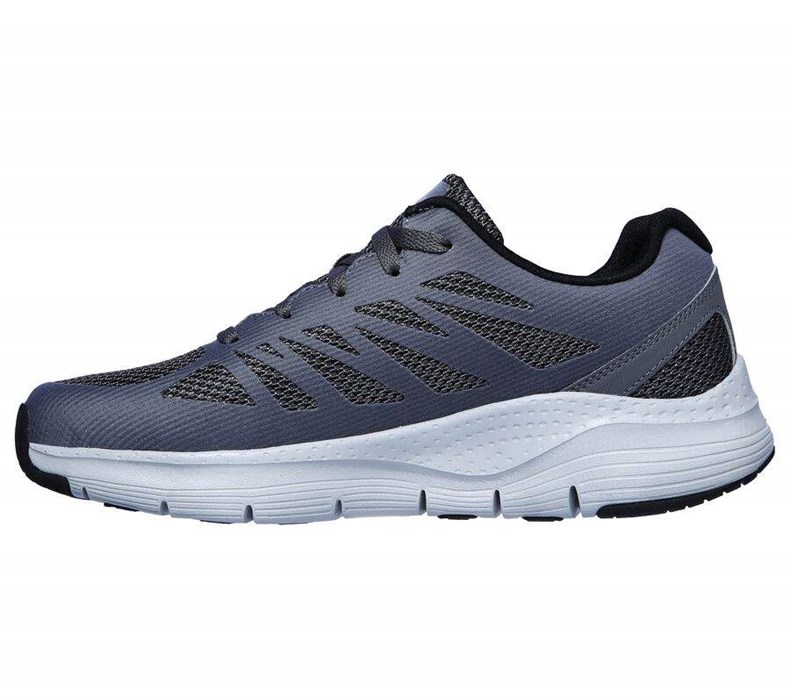 Pánské Tréninkové Boty Skechers Arch Fit - Charge Back Šedé Černé | NCIYZJV-19